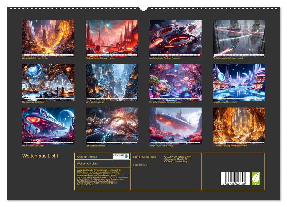Welten aus Licht (CALVENDO Premium Wandkalender 2026)