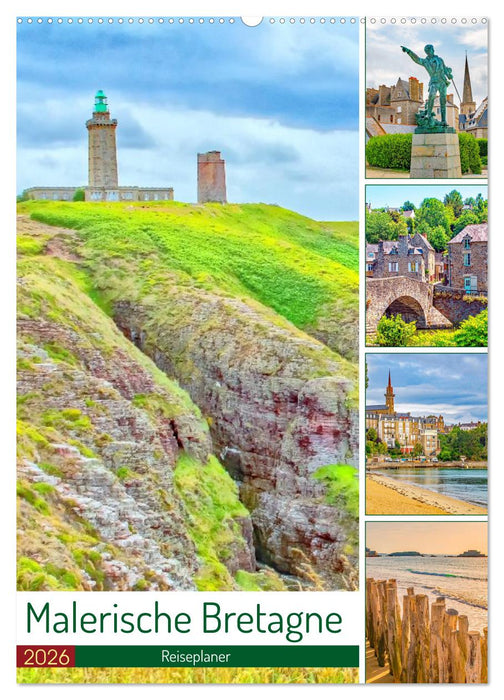 Malerische Bretagne - Reiseplaner (CALVENDO Wandkalender 2026)