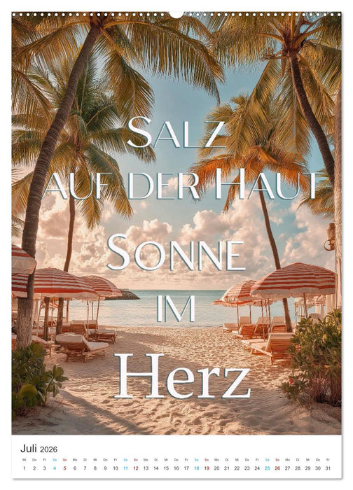 Träumen unter Palmen (CALVENDO Premium Wandkalender 2026)