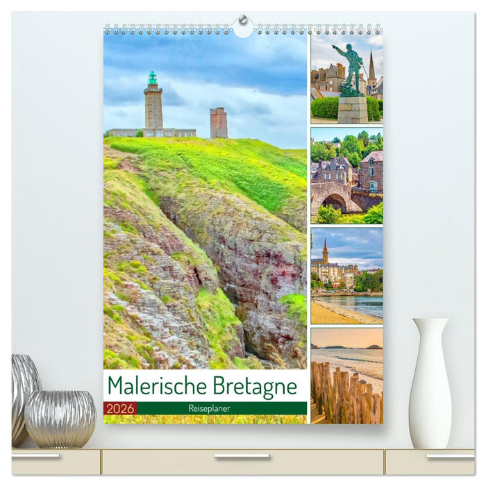 Malerische Bretagne - Reiseplaner (CALVENDO Premium Wandkalender 2026)