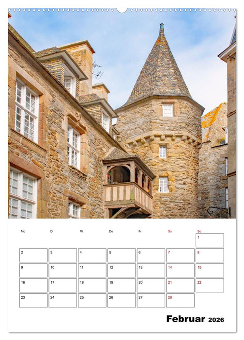 Malerische Bretagne - Reiseplaner (CALVENDO Premium Wandkalender 2026)