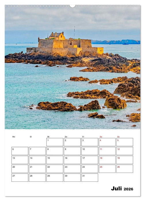 Malerische Bretagne - Reiseplaner (CALVENDO Premium Wandkalender 2026)