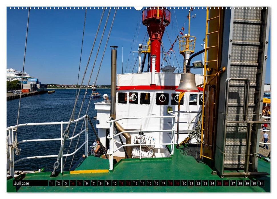 Feuerschiff Elbe 1 - In der Hansestadt Wismar (CALVENDO Premium Wandkalender 2026)