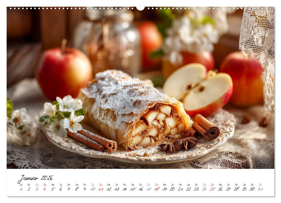 Klassiker aus Omas Küche - Zwölf Kuchen mit Nostalgie-Gefühl (CALVENDO Premium Wandkalender 2026)
