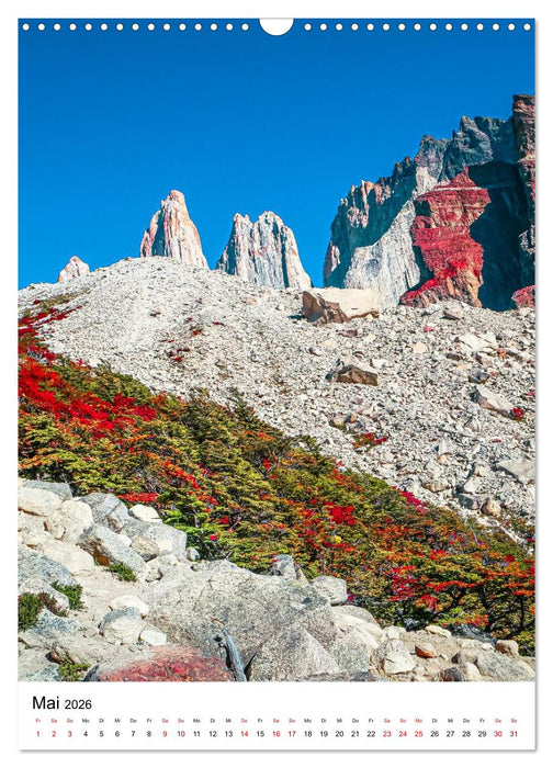 Patagonien, die schönsten Reiseziele: Wildnis am Rande der Welt (CALVENDO Wandkalender 2026)