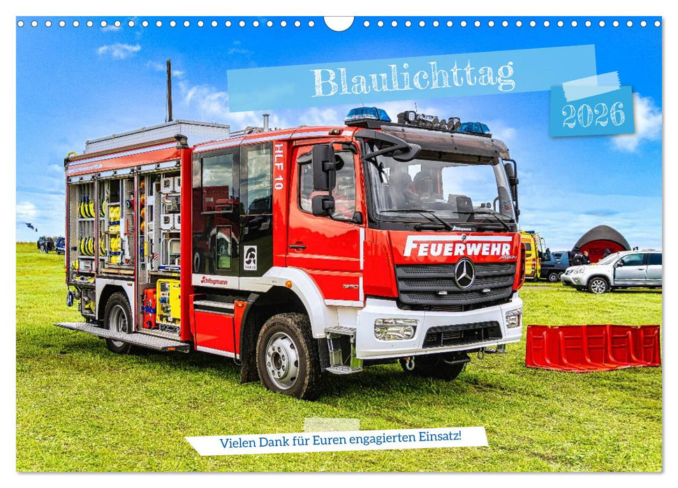 Blaulichttag, unsere Retter! (CALVENDO Wandkalender 2026)