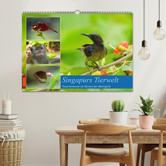 Singapurs Tierwelt (CALVENDO Wandkalender 2026)