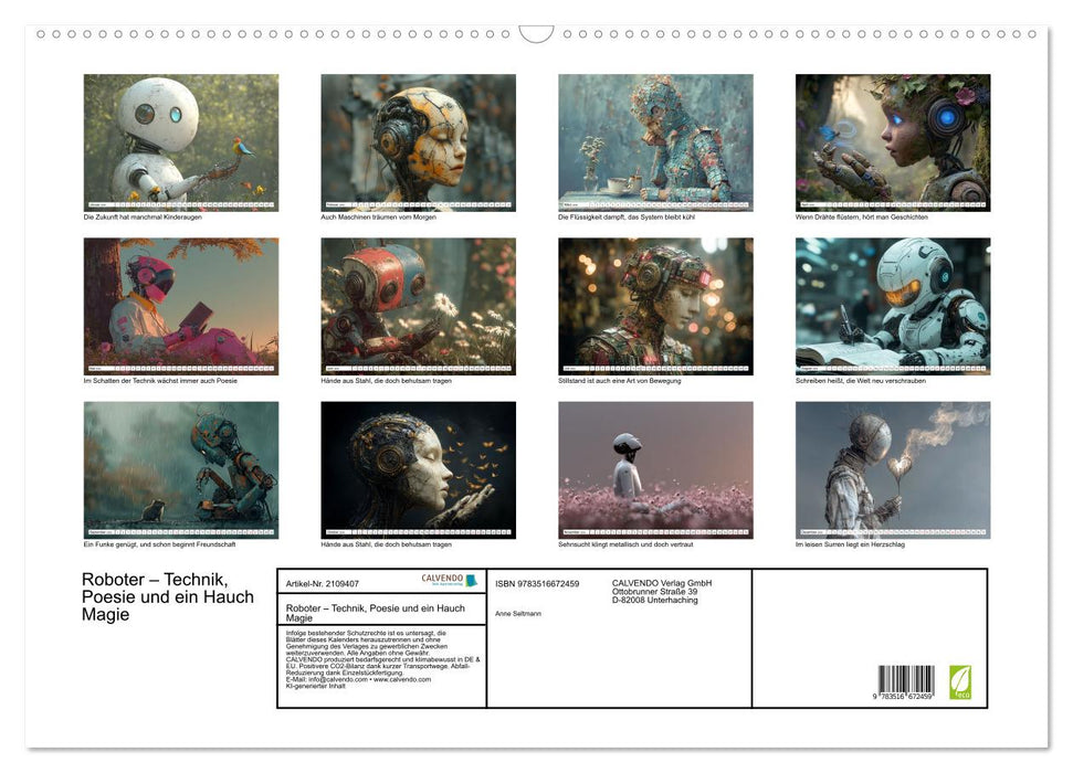 Roboter – Technik, Poesie und ein Hauch Magie (CALVENDO Wandkalender 2026)
