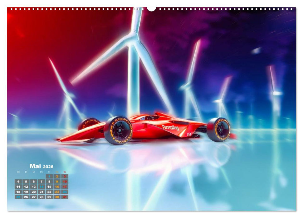 Formel E futuristisch (CALVENDO Premium Wandkalender 2026)