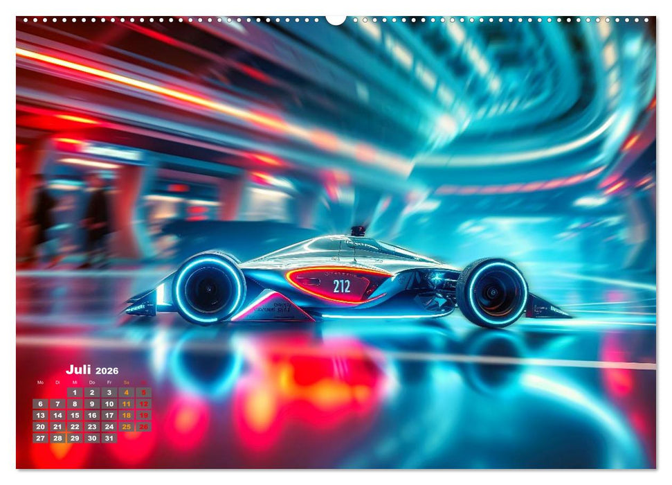 Formel E futuristisch (CALVENDO Premium Wandkalender 2026)
