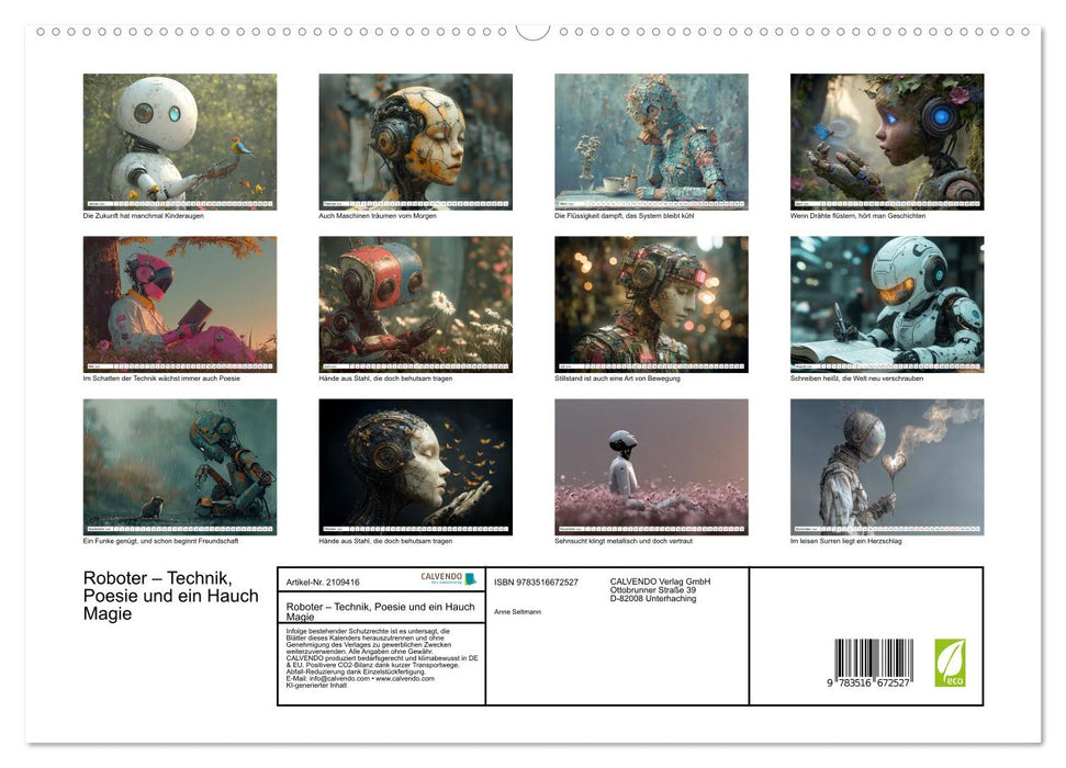Roboter – Technik, Poesie und ein Hauch Magie (CALVENDO Premium Wandkalender 2026)