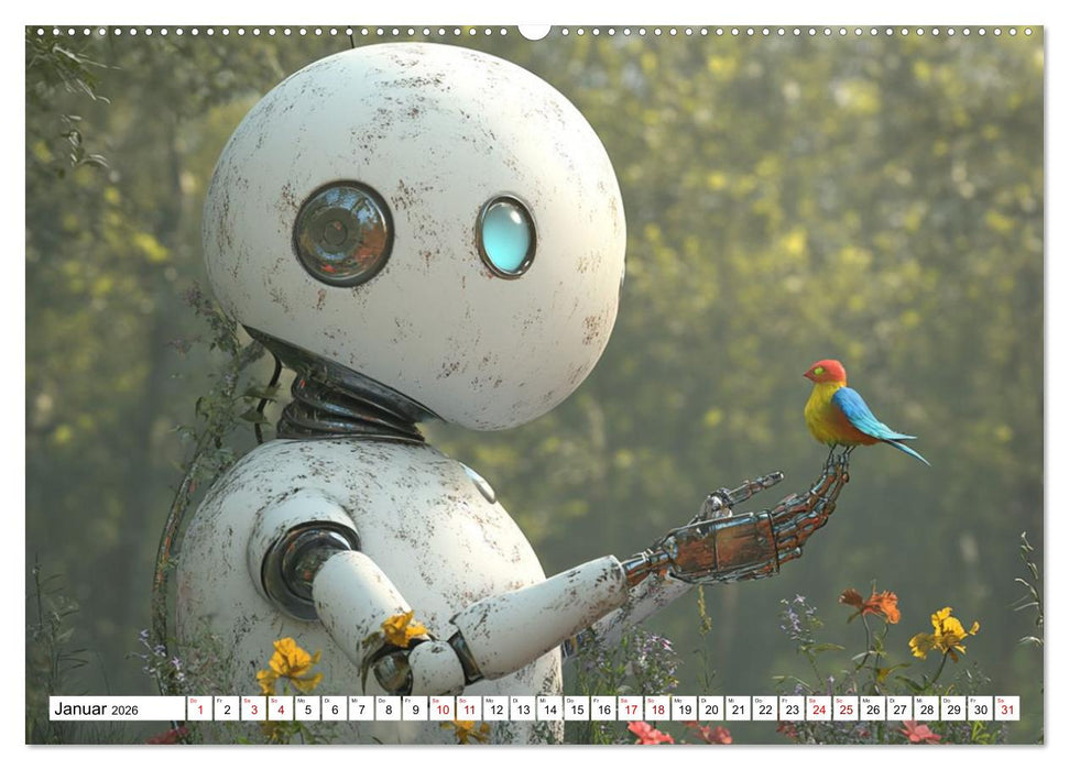 Roboter – Technik, Poesie und ein Hauch Magie (CALVENDO Premium Wandkalender 2026)