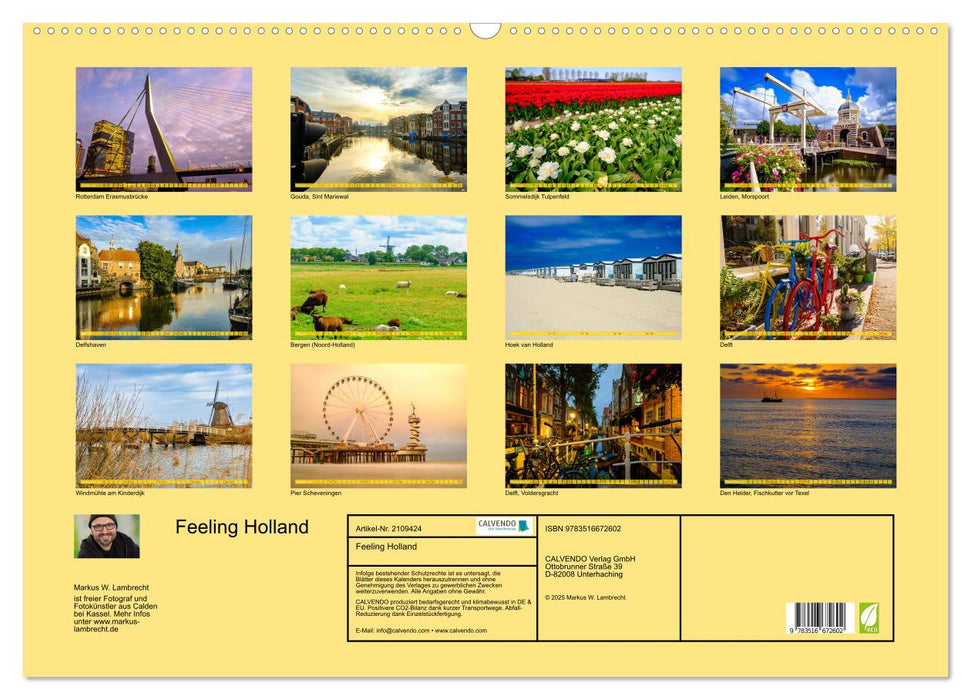 Feeling Holland (CALVENDO Wandkalender 2026)