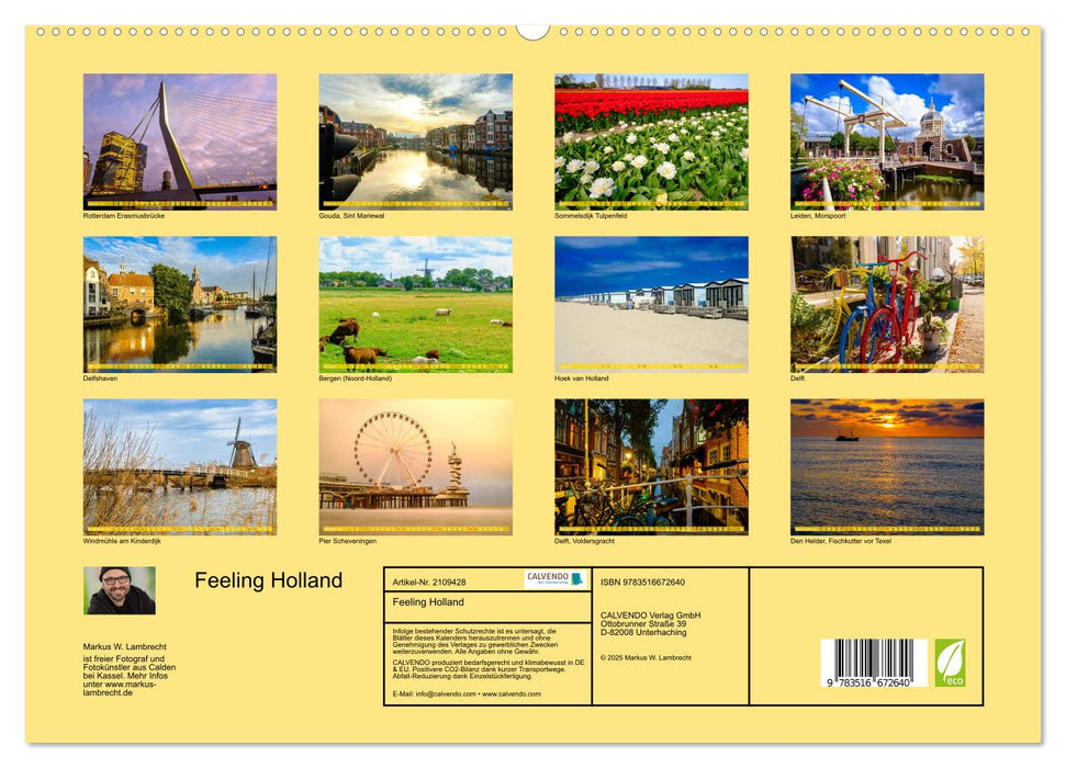 Feeling Holland (CALVENDO Premium Wandkalender 2026)