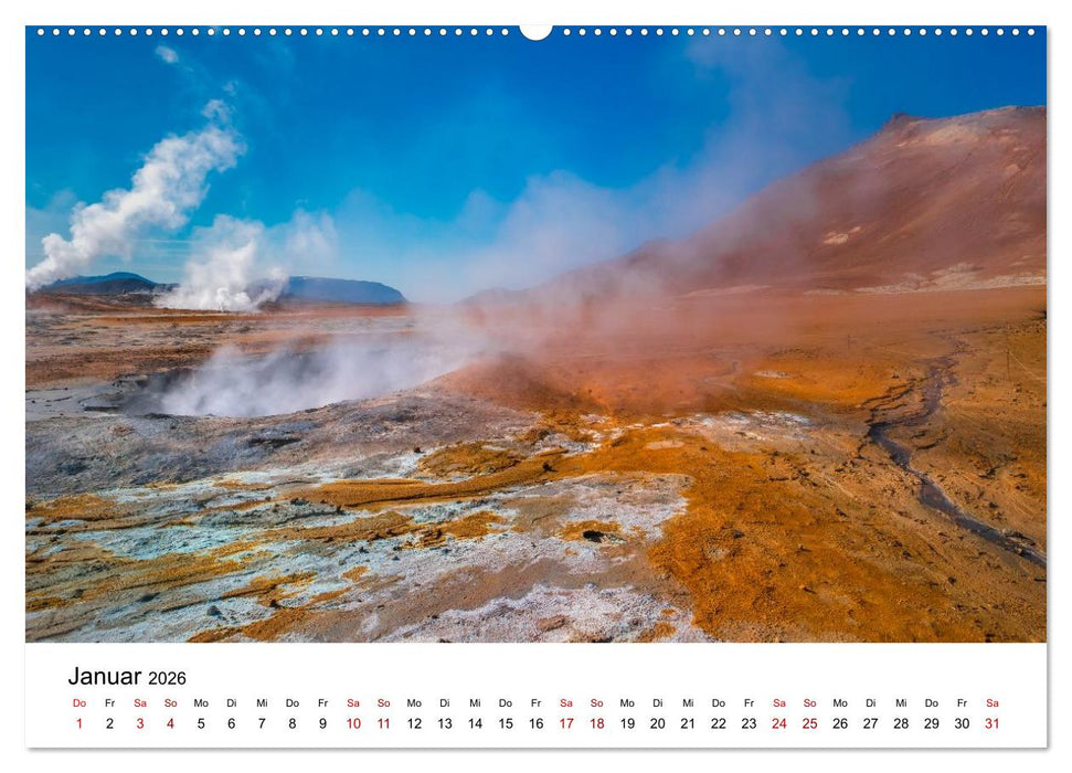 Island - Elemente der Natur (CALVENDO Premium Wandkalender 2026)