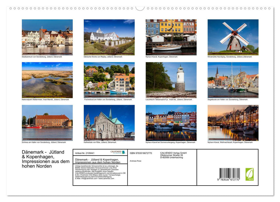 Dänemark - Jütland & Kopenhagen, Impressionen aus dem hohen Norden (CALVENDO Premium Wandkalender 2026)