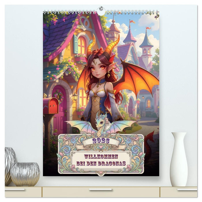 Willkommen bei den Dragonas (CALVENDO Premium Wandkalender 2026)