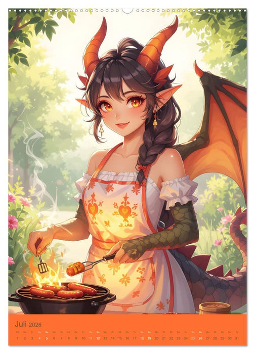 Willkommen bei den Dragonas (CALVENDO Premium Wandkalender 2026)