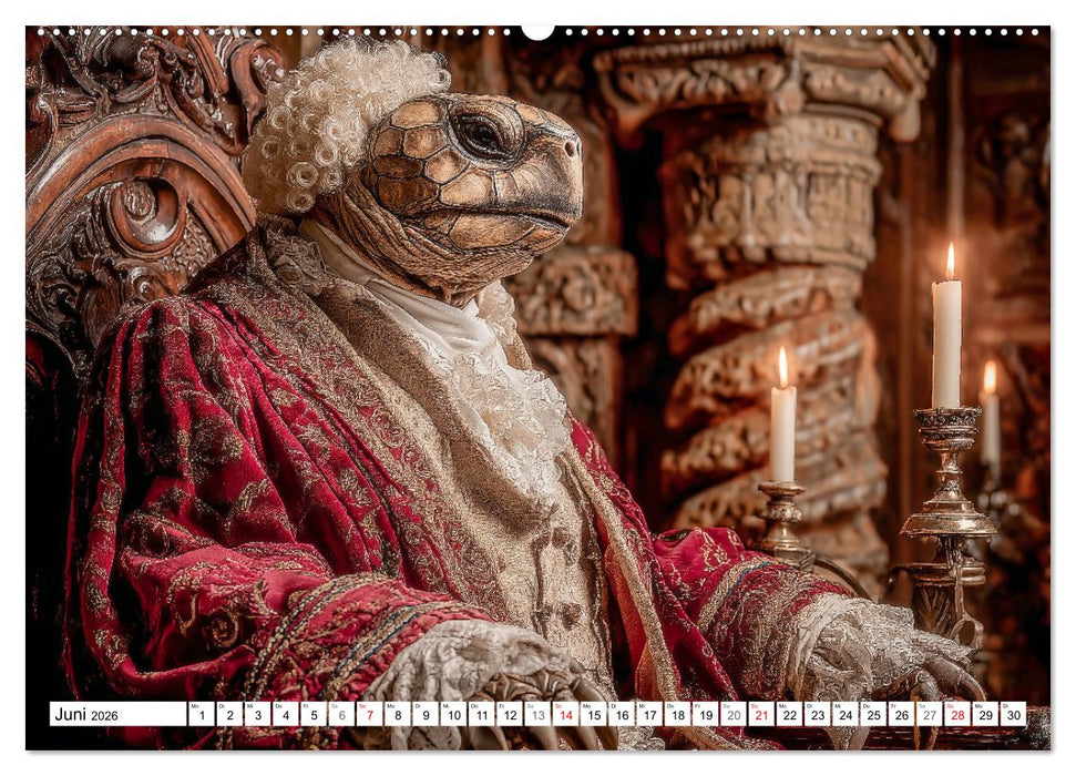 KÖNIGLICHE TIERE - Majestätische Tierportraits im Adel-Look (CALVENDO Wandkalender 2026)