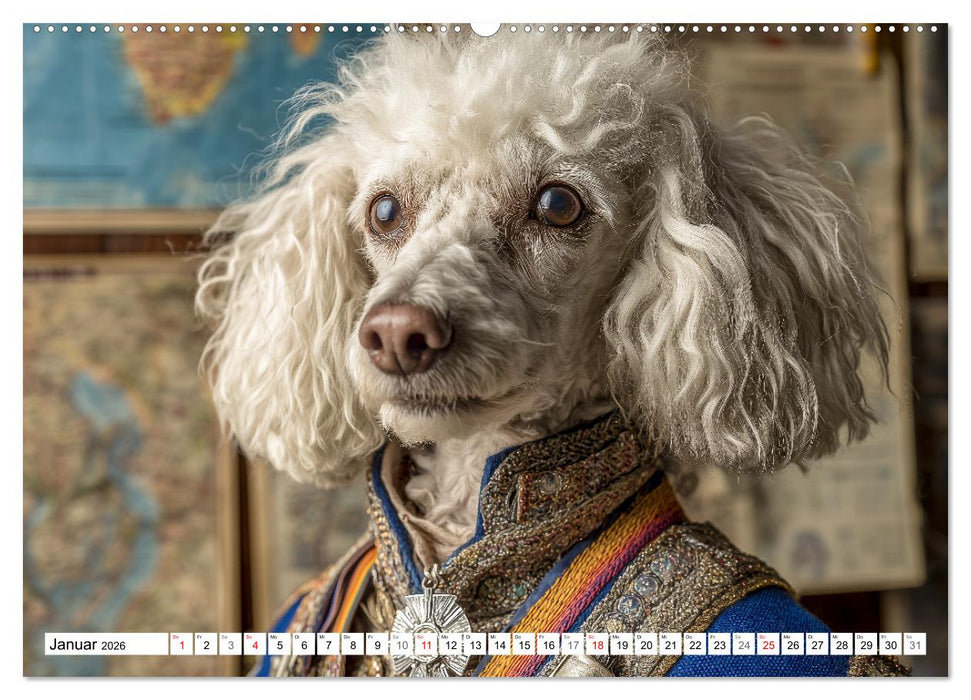 KÖNIGLICHE TIERE - Majestätische Tierportraits im Adel-Look (CALVENDO Premium Wandkalender 2026)