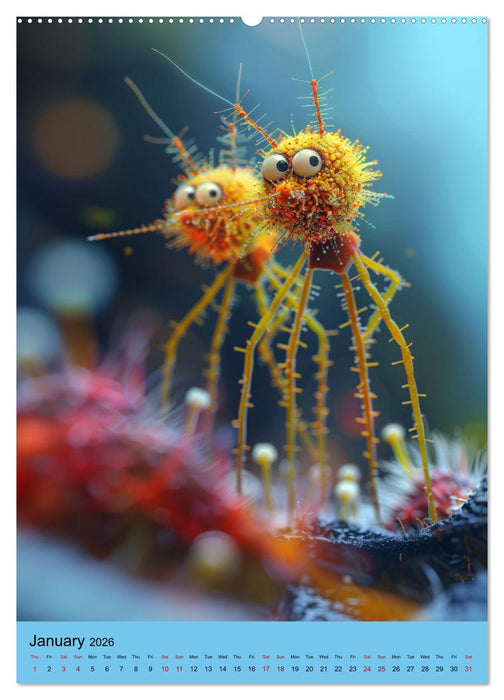 Microbial Cuteness (CALVENDO Monthly Calendar 2026)