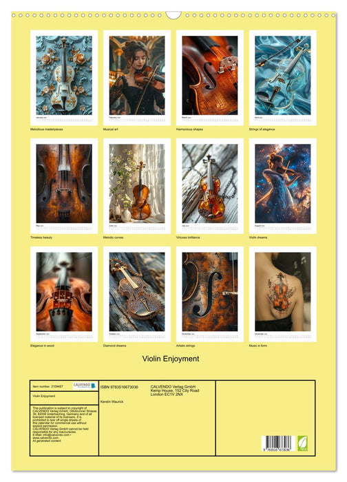 Violin Enjoyment (CALVENDO Monthly Calendar 2026)