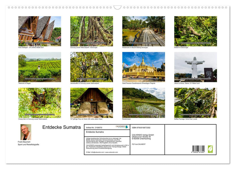Entdecke Sumatra (CALVENDO Wandkalender 2026)