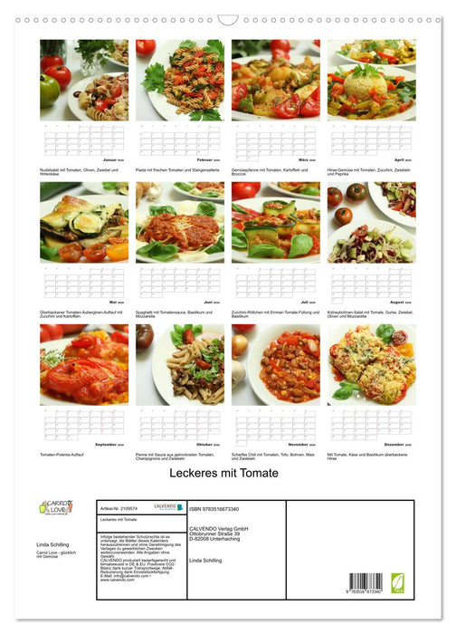 Leckeres mit Tomate (CALVENDO Wandkalender 2026)