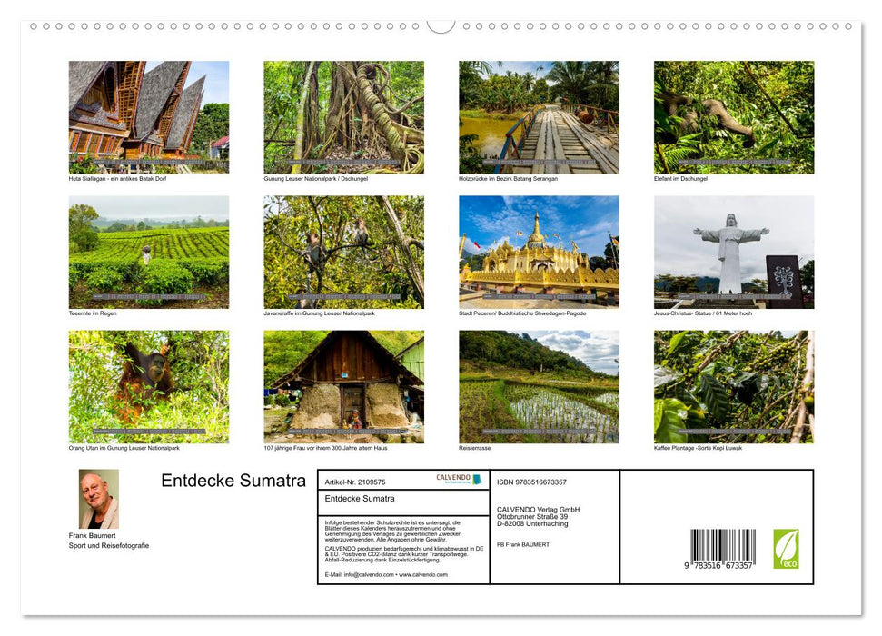 Entdecke Sumatra (CALVENDO Premium Wandkalender 2026)