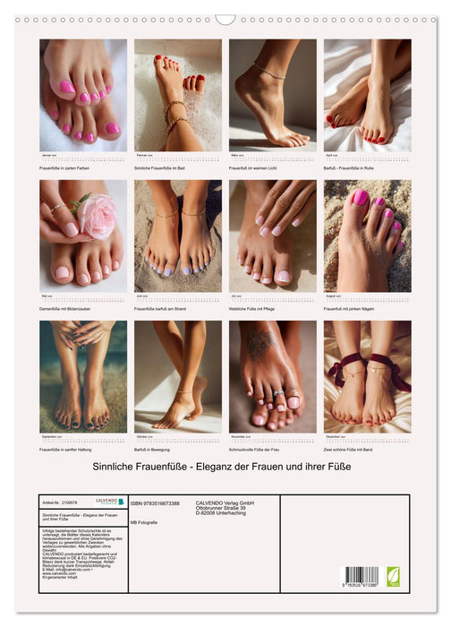 Sinnliche Frauenfüße - Eleganz der Frauen und ihrer Füße (CALVENDO Wandkalender 2026)
