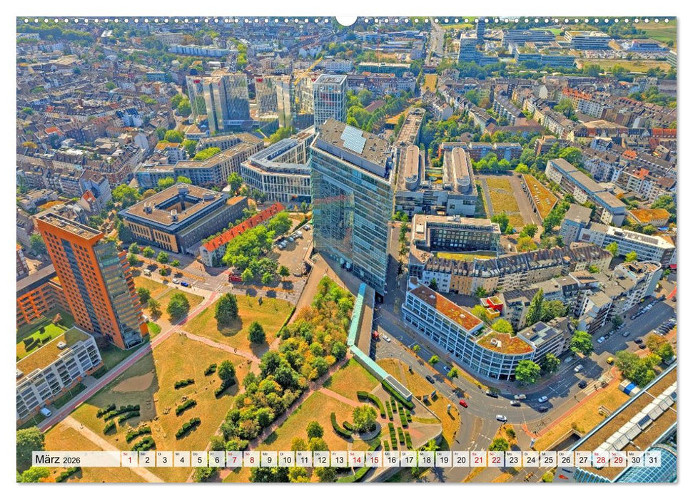Düsseldorf Vom Ufer bis zur Skyline (CALVENDO Wandkalender 2026)