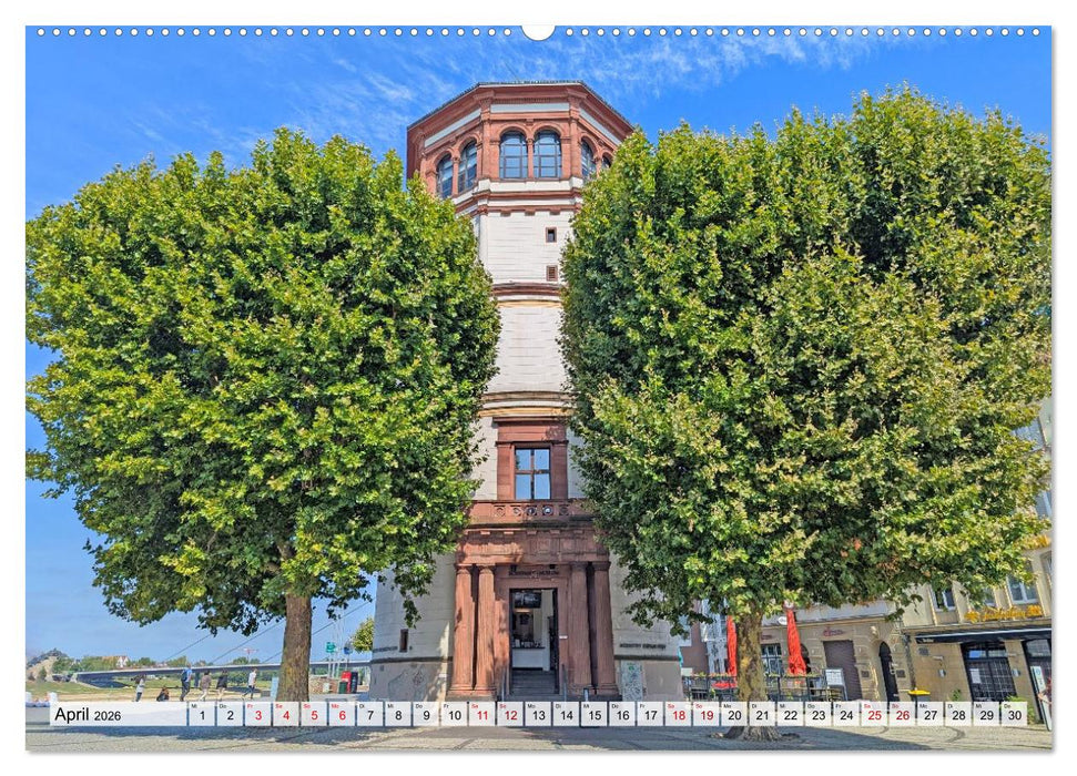 Düsseldorf Vom Ufer bis zur Skyline (CALVENDO Premium Wandkalender 2026)