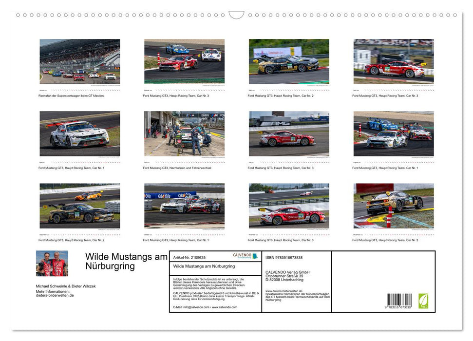 Wilde Mustangs am Nürburgring (CALVENDO Wandkalender 2026)