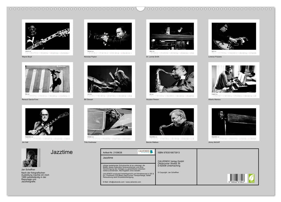 Jazztime (CALVENDO Wandkalender 2026)