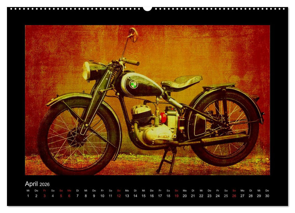 Motorrad Oldtimer (CALVENDO Premium Wandkalender 2026)
