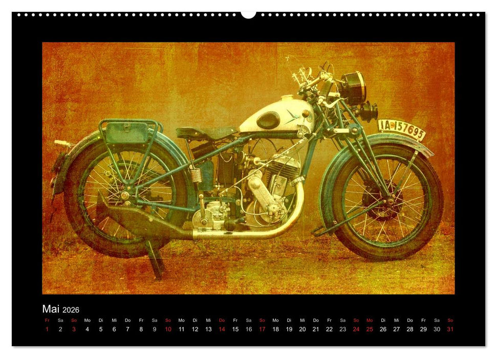Motorrad Oldtimer (CALVENDO Premium Wandkalender 2026)
