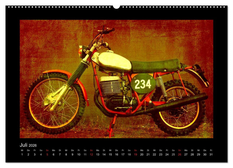 Motorrad Oldtimer (CALVENDO Premium Wandkalender 2026)