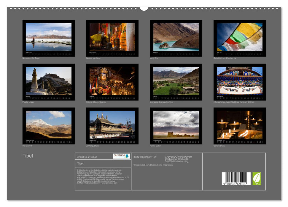 Tibet (CALVENDO Premium Wandkalender 2026)