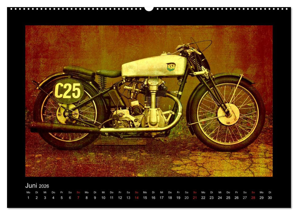 Motorrad Oldtimer (CALVENDO Wandkalender 2026)