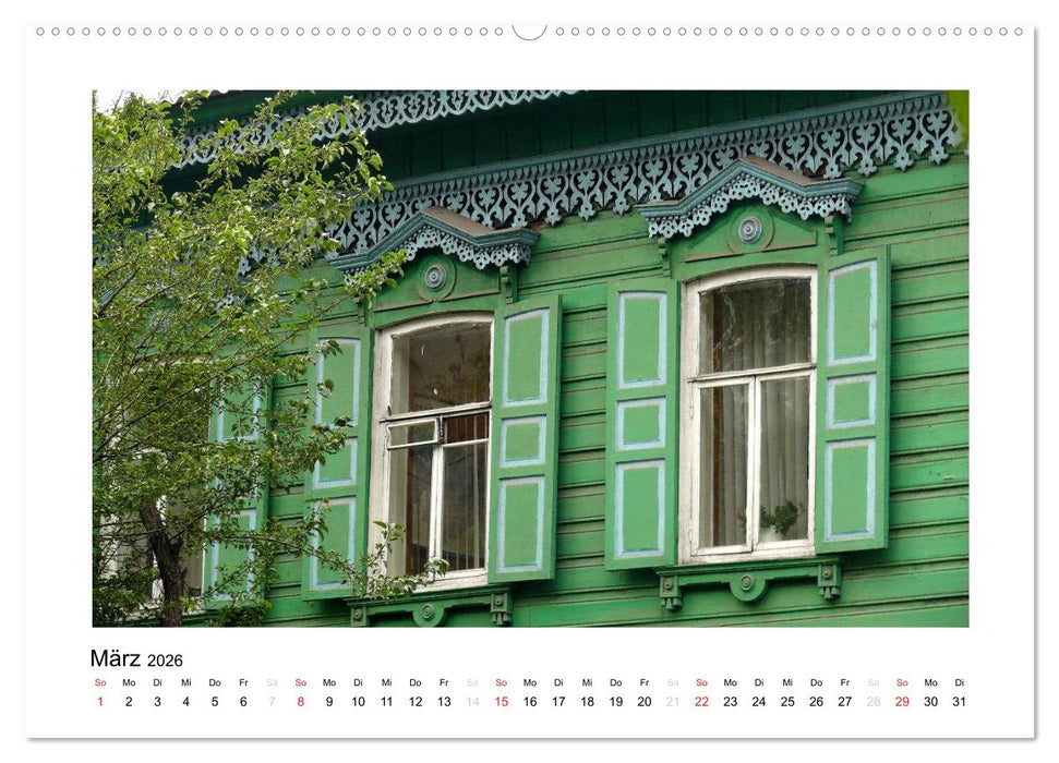 Holzhäuser in Irkutsk (CALVENDO Premium Wandkalender 2026)