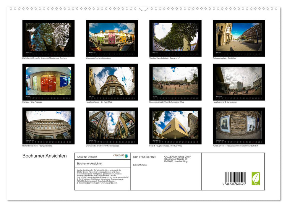Bochumer Ansichten (CALVENDO Premium Wandkalender 2026)