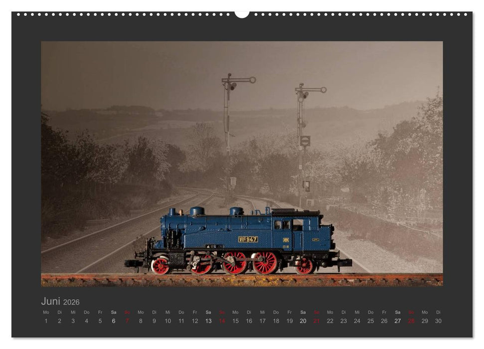 Dampflokomotiven in Spur N (CALVENDO Premium Wandkalender 2026)