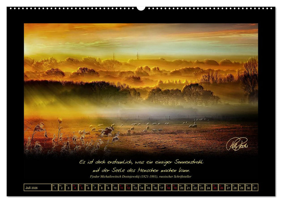 Sonnenmomente und Lebensweisheiten (CALVENDO Premium Wandkalender 2026)