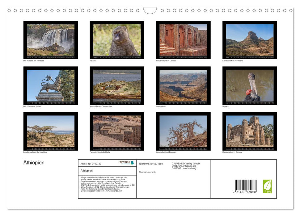 Äthiopien (CALVENDO Wandkalender 2026)