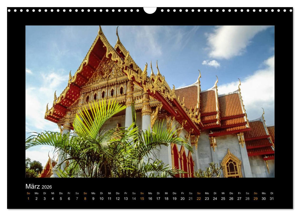 Thailand - Traumstrände und Tempel (CALVENDO Wandkalender 2026)