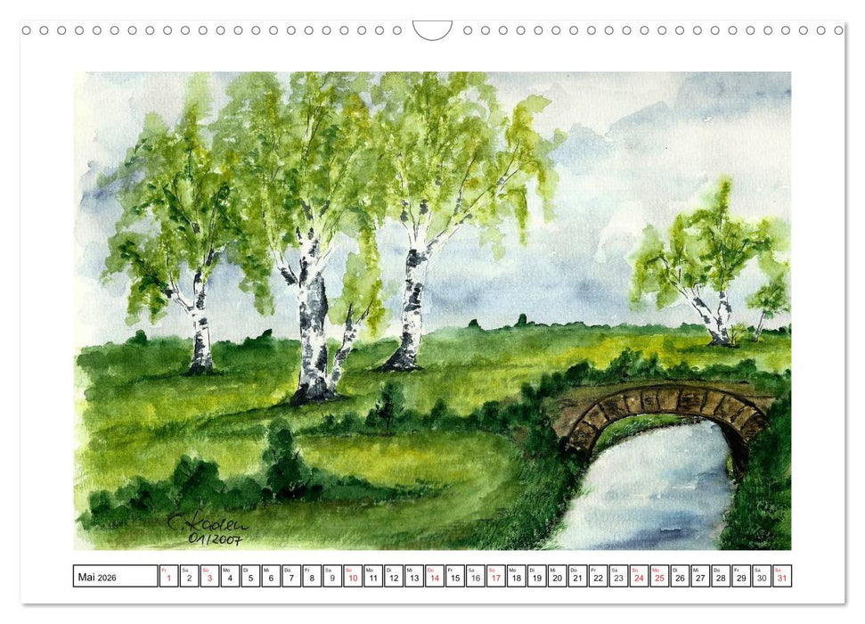 Der AQUARELL-Kalender (CALVENDO Wandkalender 2026)