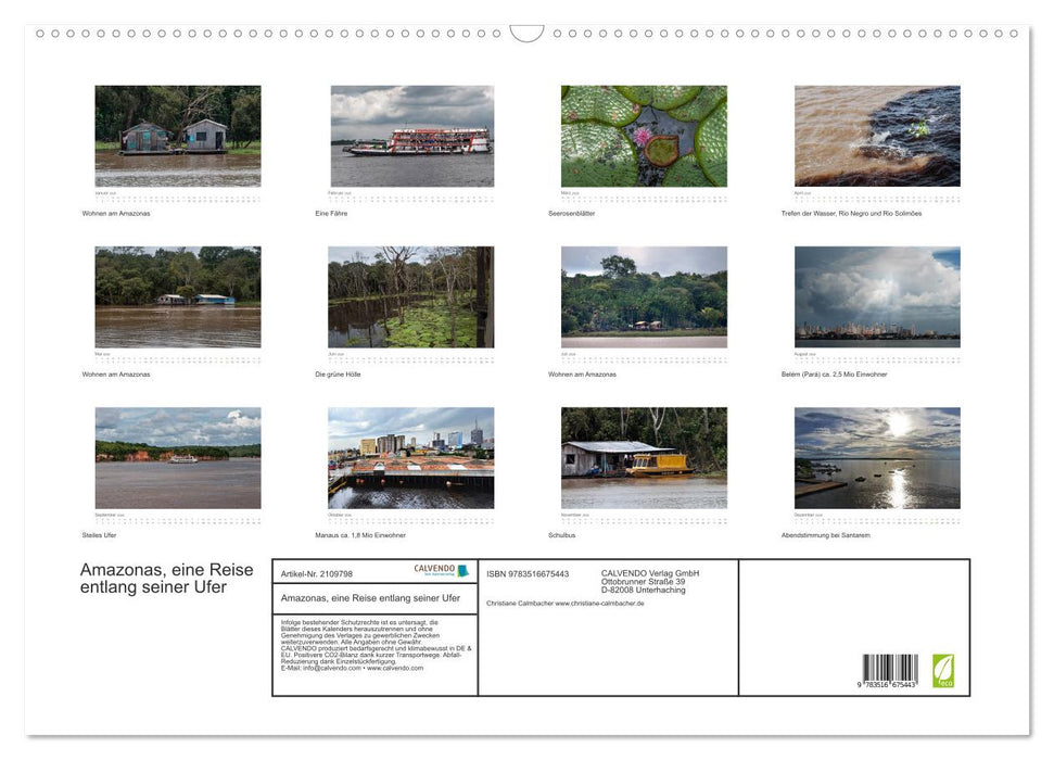 Amazonas, eine Reise entlang seiner Ufer (CALVENDO Wandkalender 2026)