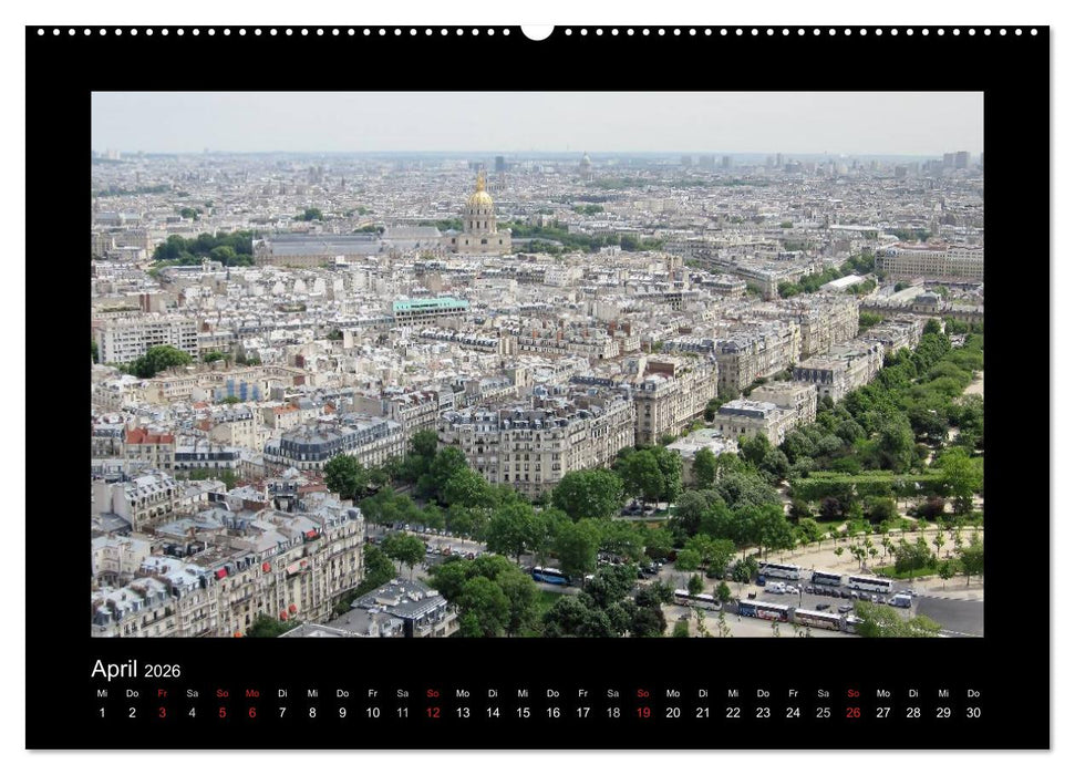Paris von oben (CALVENDO Wandkalender 2026)