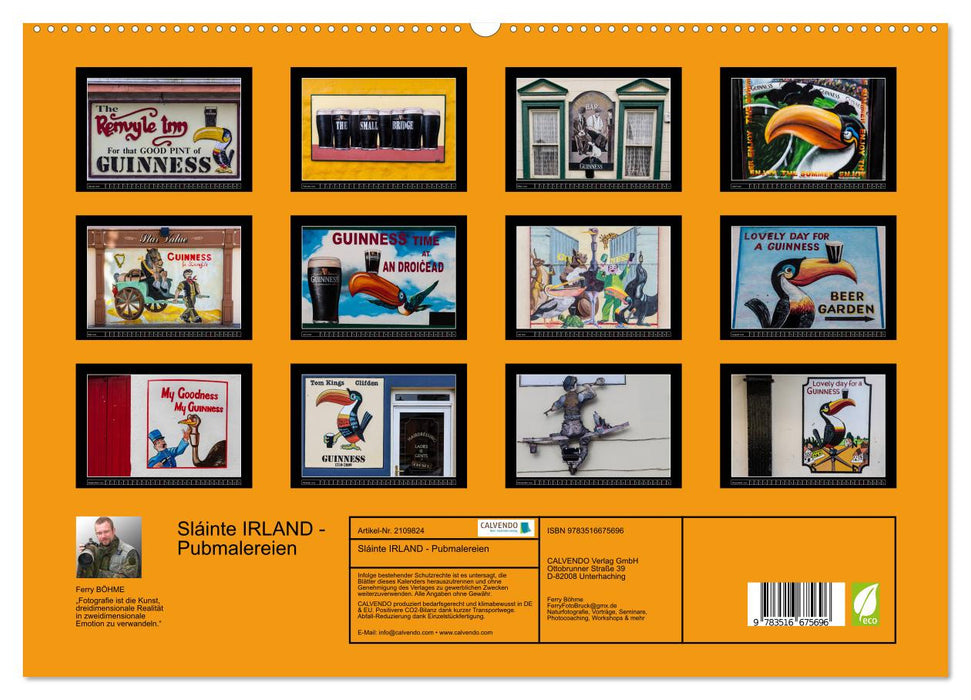 Sláinte IRLAND - Pubmalereien (CALVENDO Premium Wandkalender 2026)