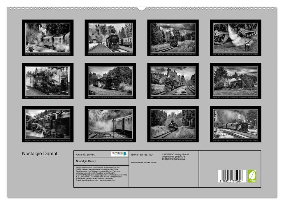Nostalgie Dampf (CALVENDO Premium Wandkalender 2026)